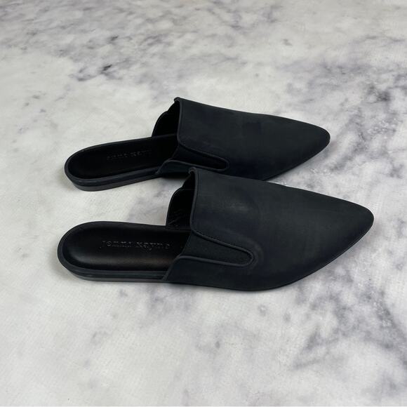 Jenni Kayne Black Oiled Leather Flat Mules NWOB - Picture 5 of 12